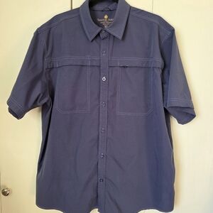 Territory Ahead Men’s XL Short Sleeve Utility Shirt Blue‎ Travel Safari Outdoors